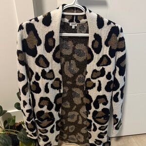 Kismet Black and Brown Animal Print Cardigan
